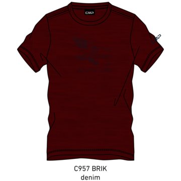 CMP Herren Herren Bike T-Shirt mit Schattierungseffekt 30c7837 T-Shirt