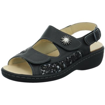Longo Komfort Sandale schwarz