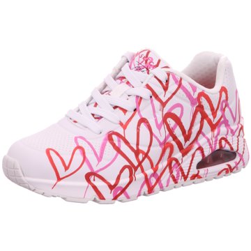 Skechers Sneaker LowUNO - SPREAD THE LOVE - 155507 WRPK weiß