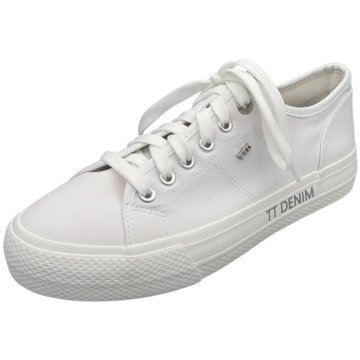 Tom Tailor Plateau Sneaker weiß