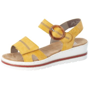 Rieker Komfort Sandale gelb